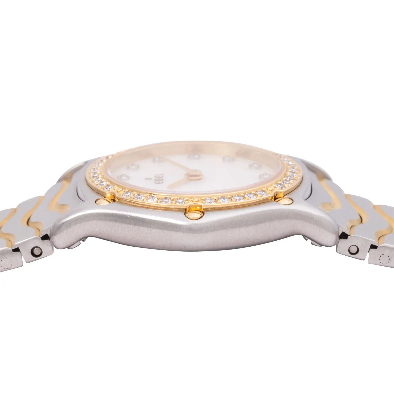 Ebel Classic Wave 1057902 23mm Yellow gold, stainless steel and diamond-set Mother-of-pearl 3