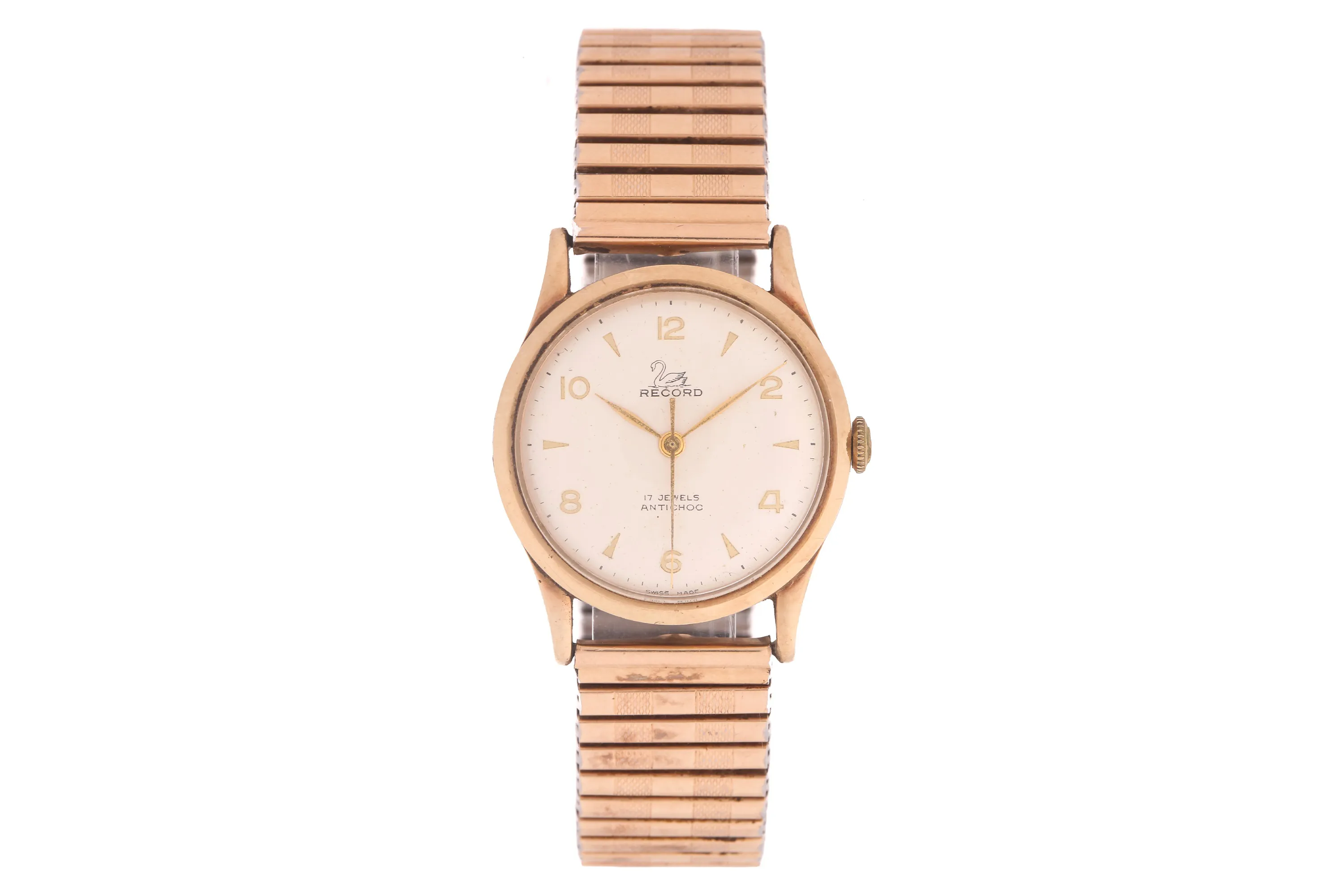 Record Watch Company 32mm Yellow gold Cream