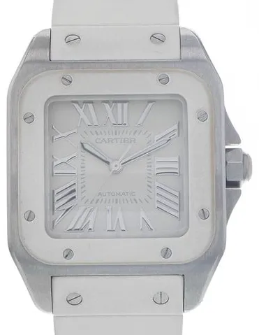 Cartier Santos 2878 33mm Stainless steel White