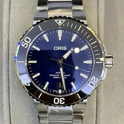 Oris Aquis 01 733 7732 4135-07 8 21 05PEB 39.5mm Stainless steel Blue