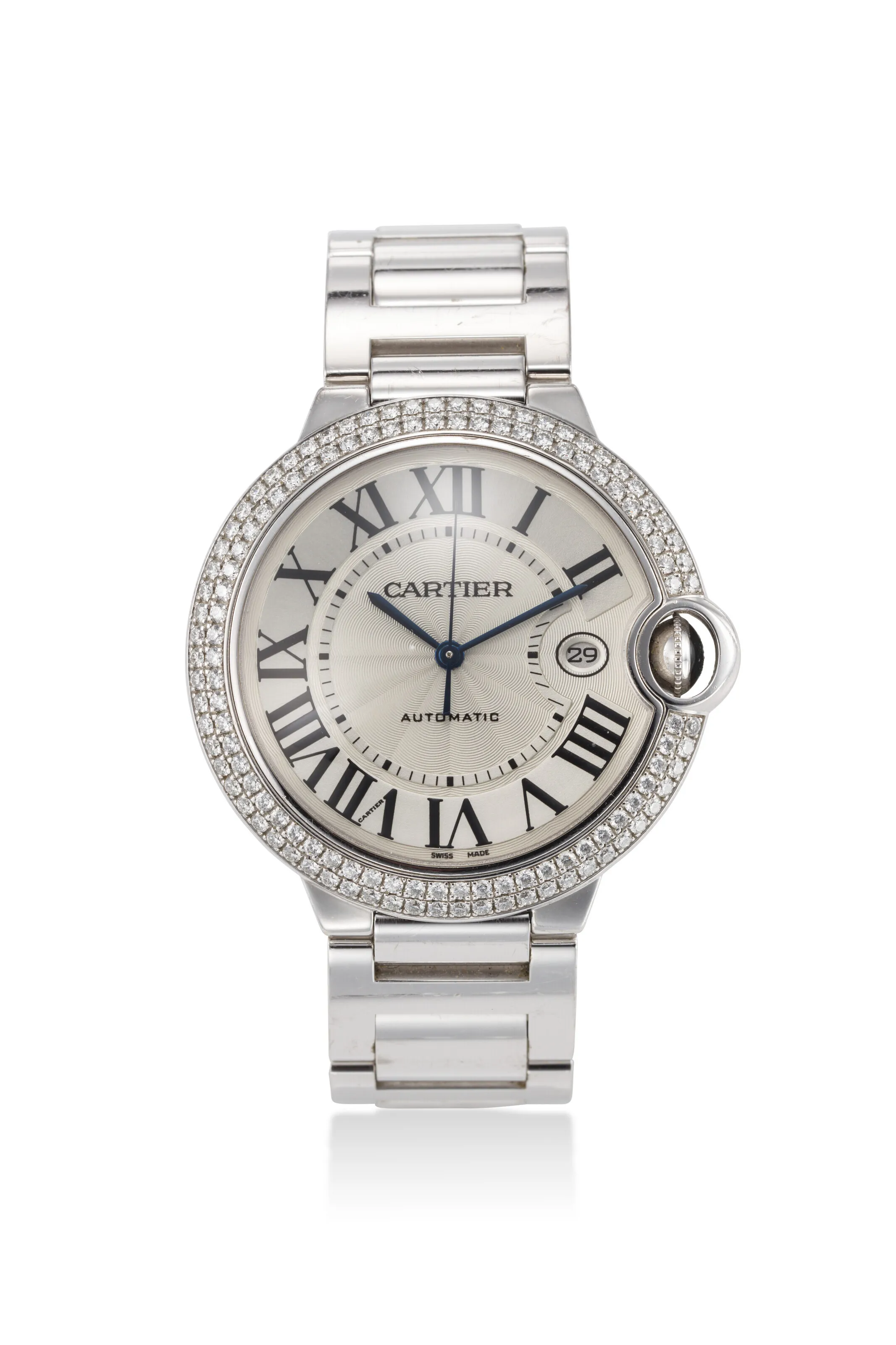 Cartier Ballon Bleu de Cartier 3000 42mm White gold and Diamond Silver