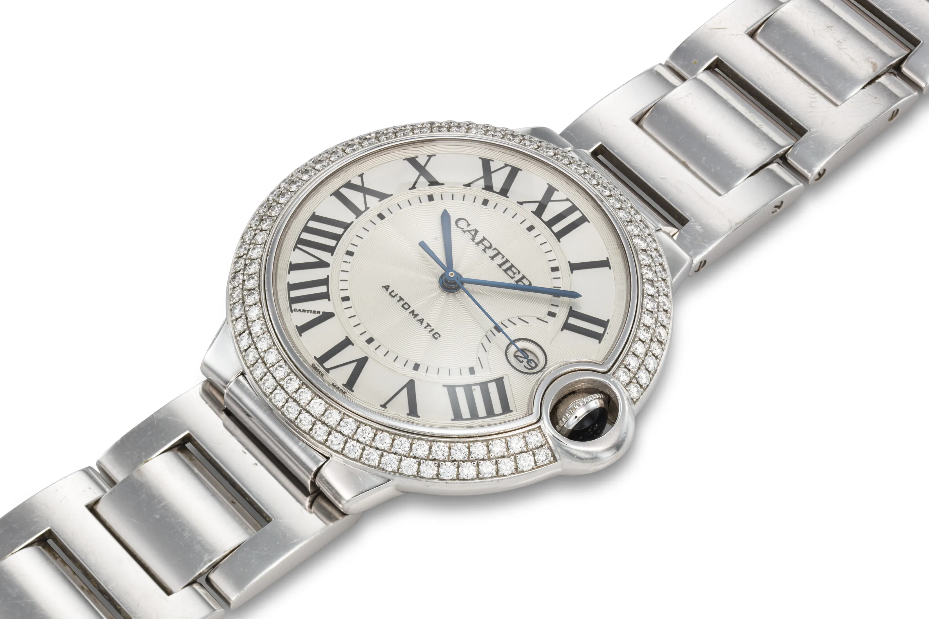 Cartier Ballon Bleu de Cartier 3000 42mm White gold and Diamond Silver 1