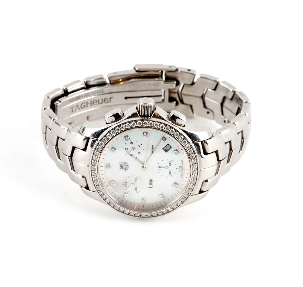 TAG Heuer Link CJF1314 33mm Stainless steel and diamonds Mother-of-pearl