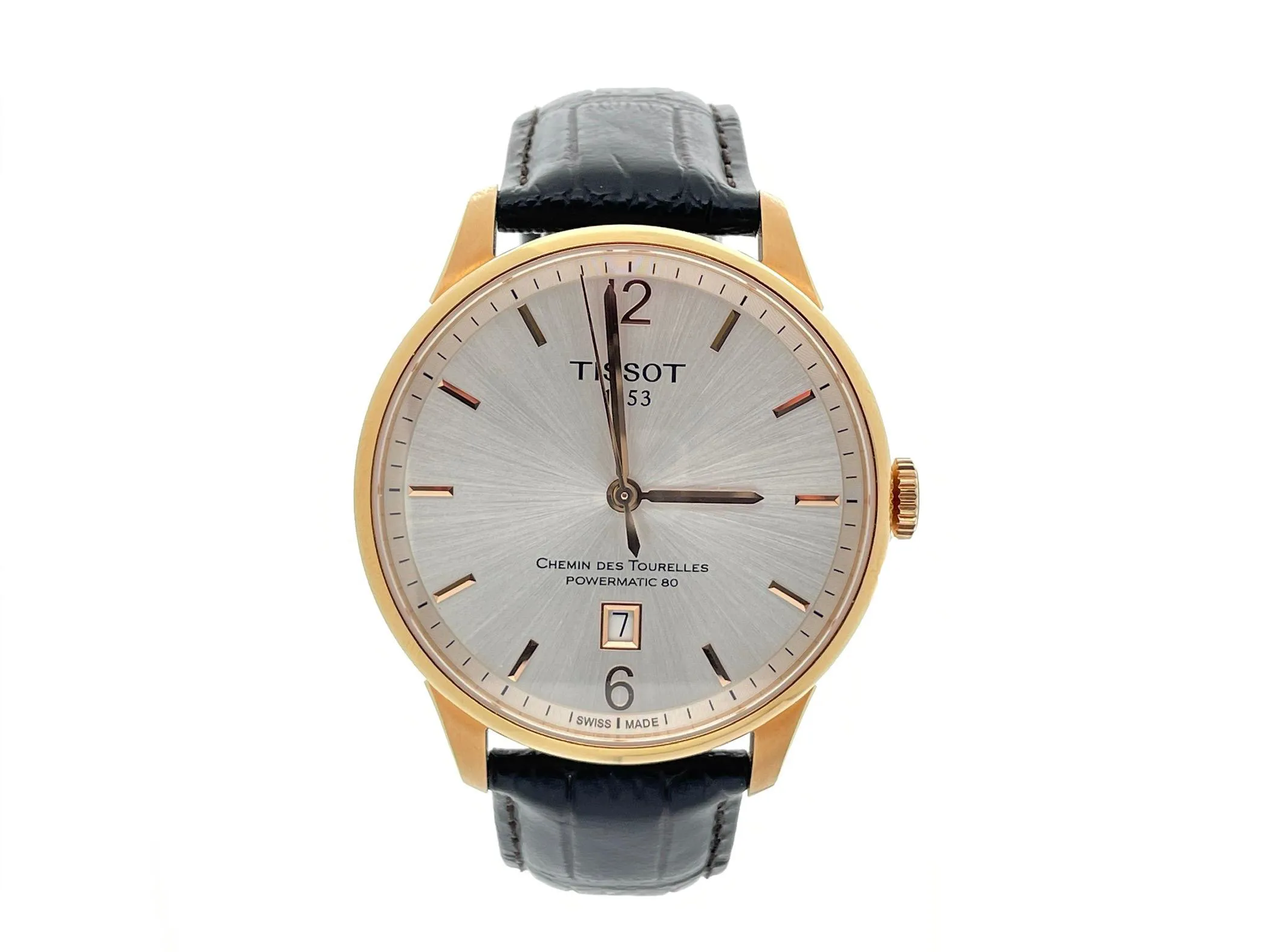 Tissot Chemin de Tourelles T099.407.36.037.00 42mm Rose gold and Stainless steel and PVD Silver