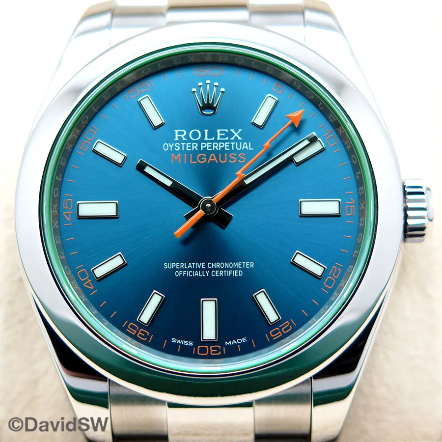 Rolex Milgauss 116400GV 40mm Stainless steel Blue 2