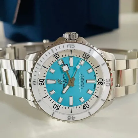 Breitling Superocean A17377211C1A1 36mm Stainless steel Turquoise