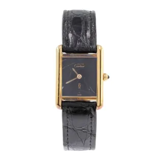 Cartier Must de Cartier Silver and Gilt-metal Black