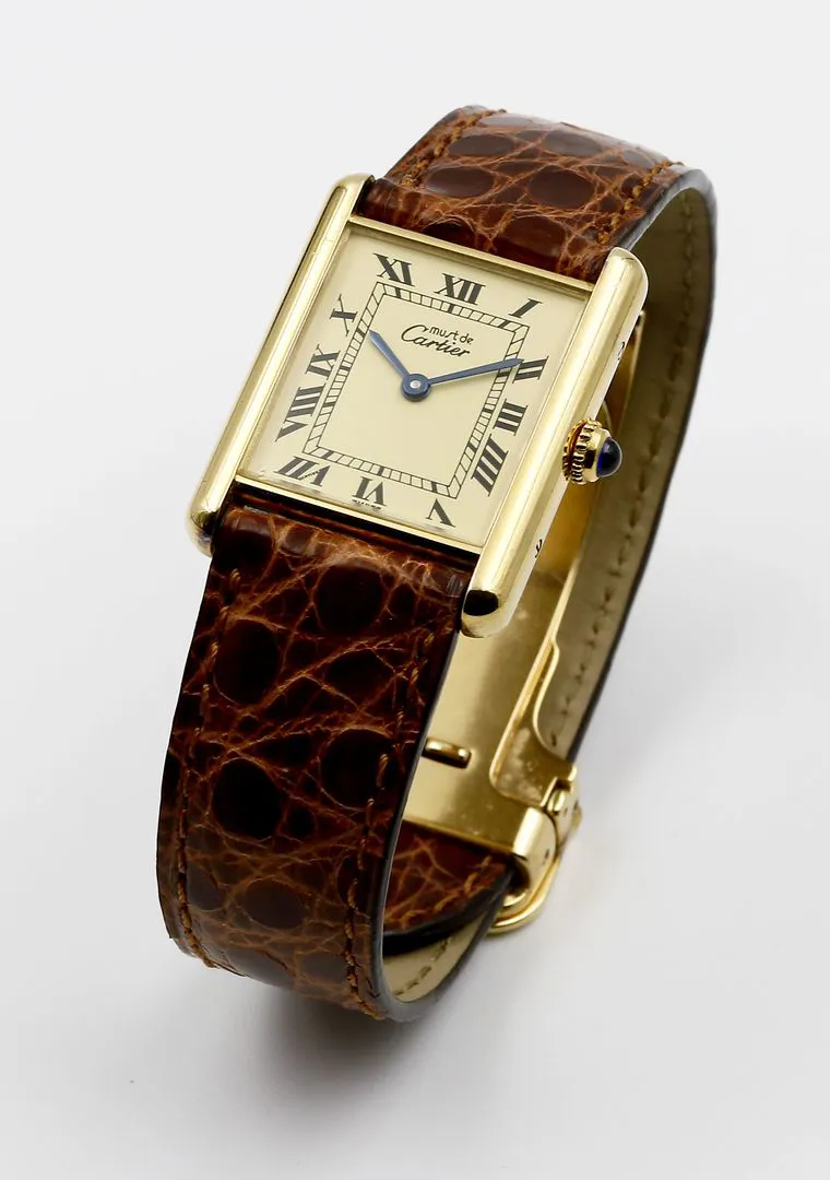 Cartier Tank 1615 25mm Silver and Gold-plated Champagne