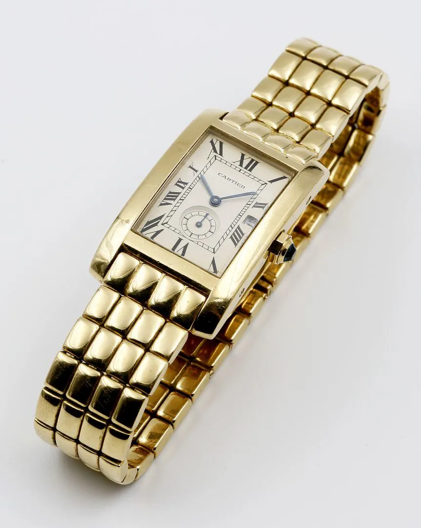 Cartier Tank 1710 25mm Yellow gold Beige