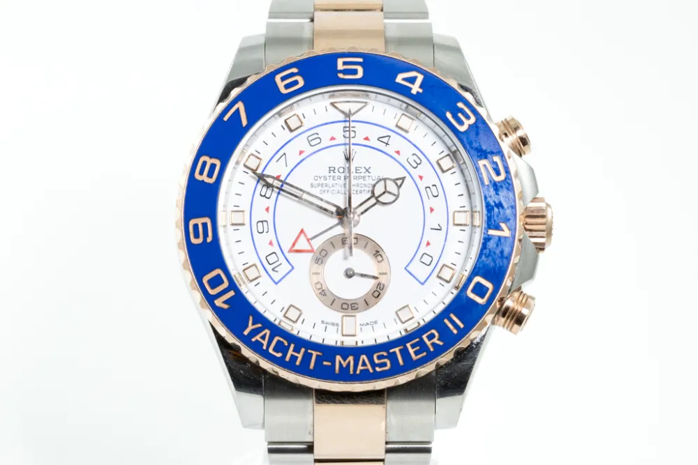 Rolex Yacht-Master II 116681 44mm Rose gold and Stainless steel White