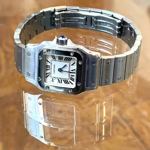 Cartier Santos 1565 24mm Stainless steel Champagne