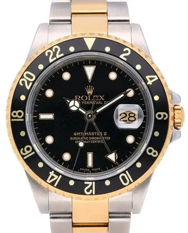 Rolex GMT-Master II 16713 40mm Yellow gold and Stainless steel Black