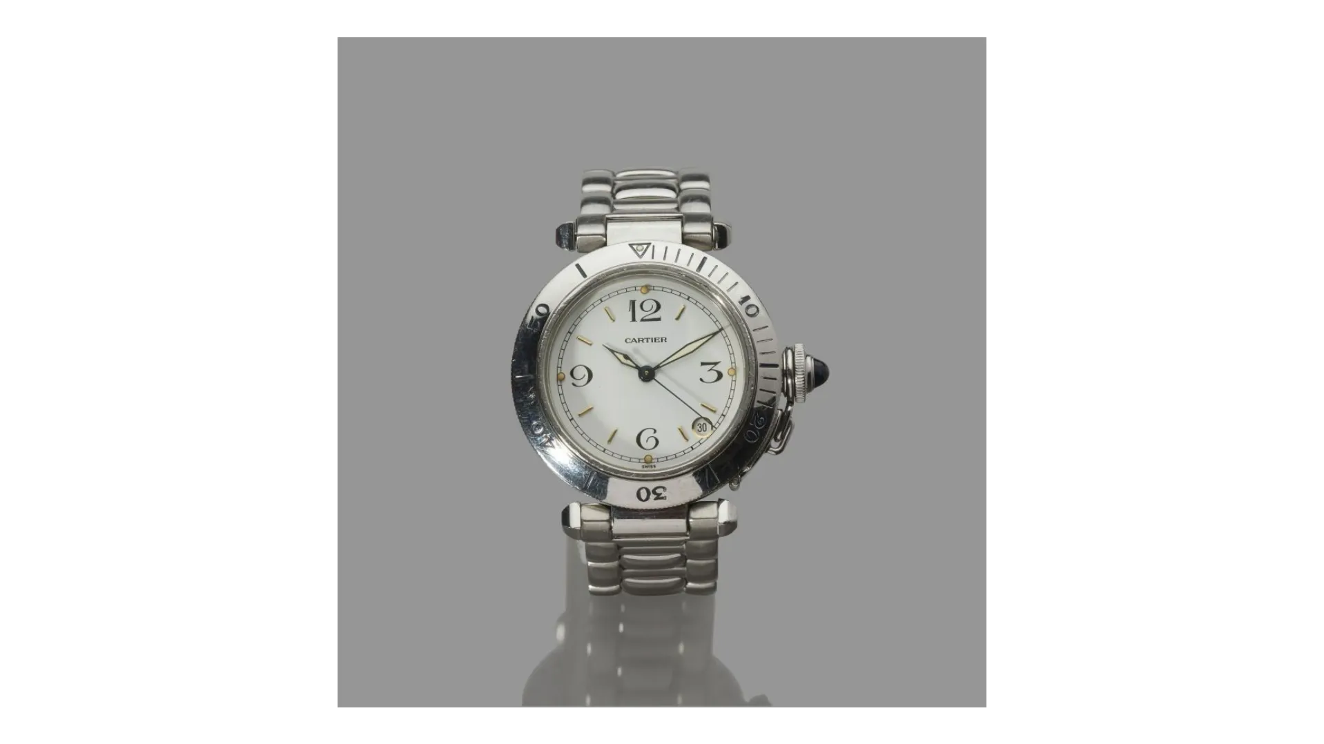 Cartier Pasha 4010 36mm Stainless steel White