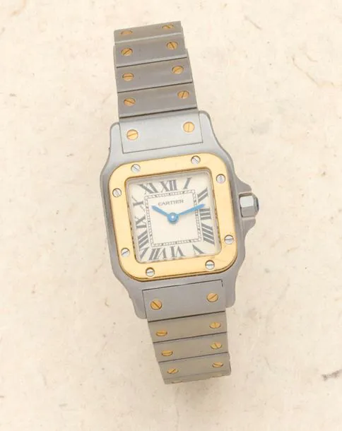 Cartier Santos 1567 23.5mm Yellow gold and Stainless steel Silver