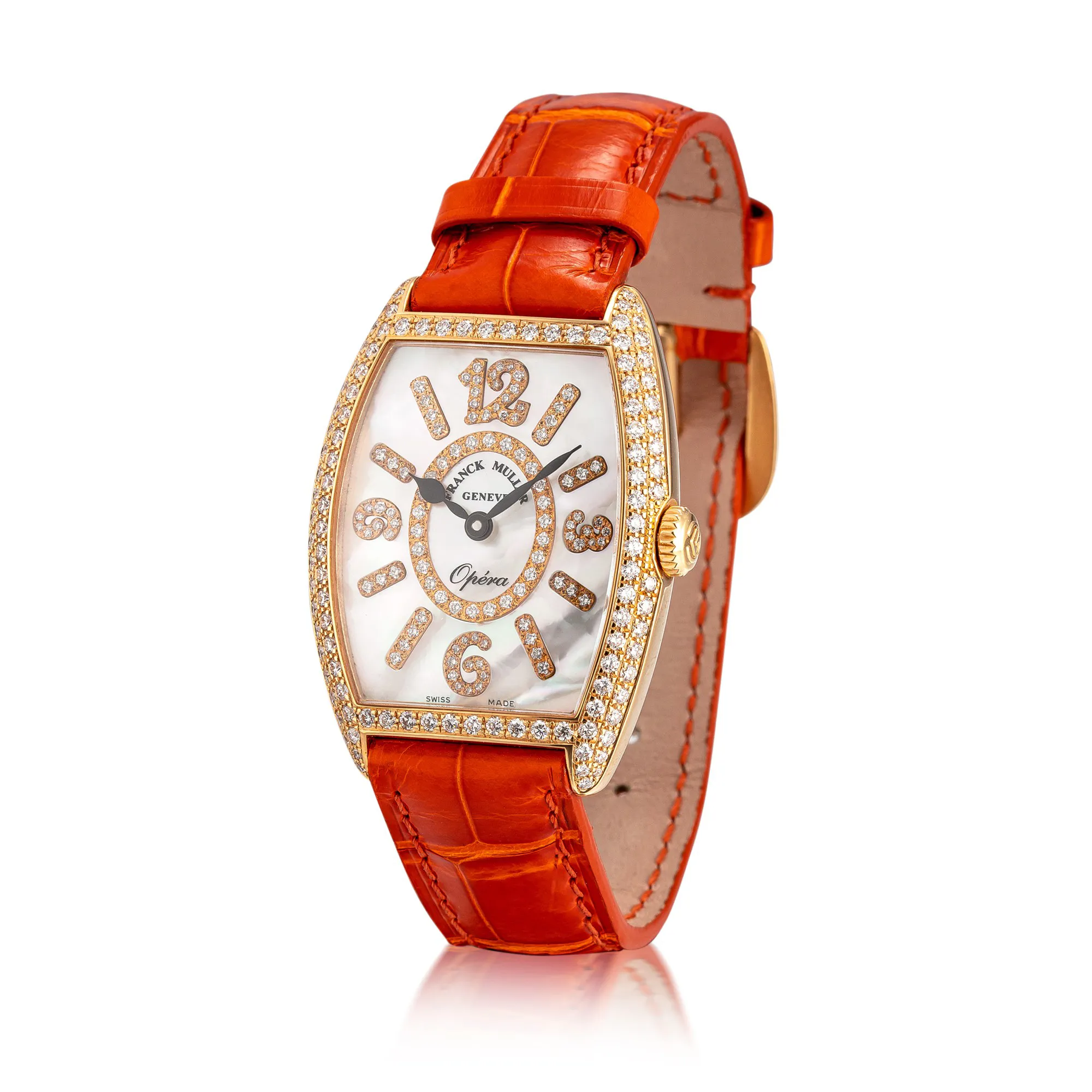 Franck Muller Cintree Curvex 7502 QZ 29mm Rose gold and Diamond Mother-of-pearl 2