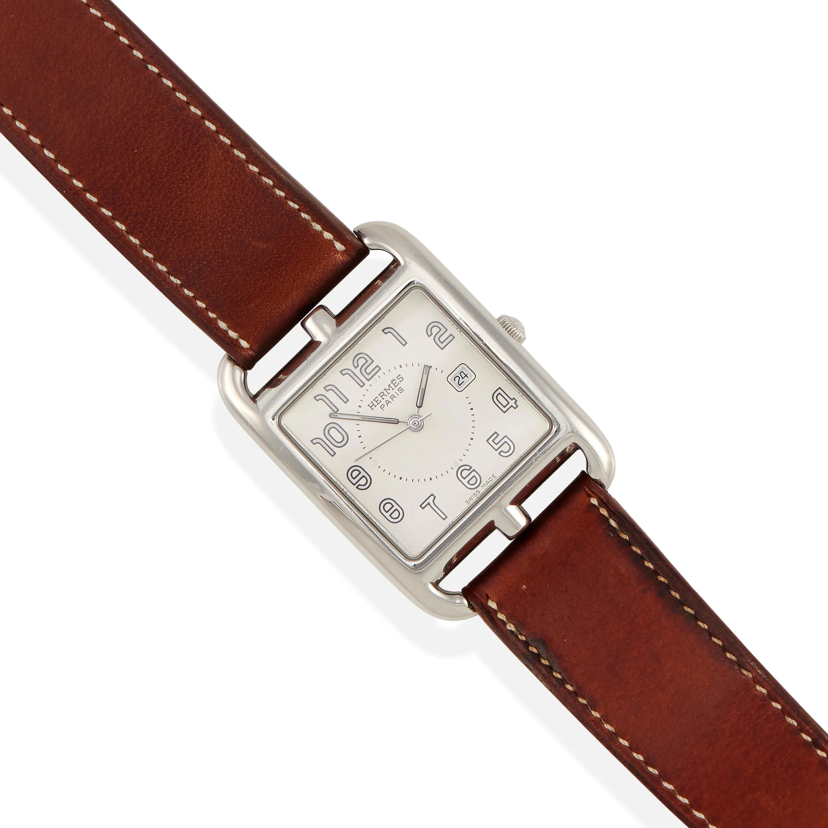 Hermès Cape Cod 28mm Stainless steel White