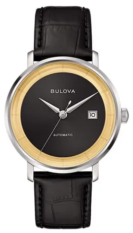 Bulova 96B406 40mm Stainless steel Black