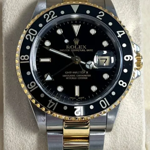 Rolex GMT-Master II 16713 40mm Yellow gold and Stainless steel Black