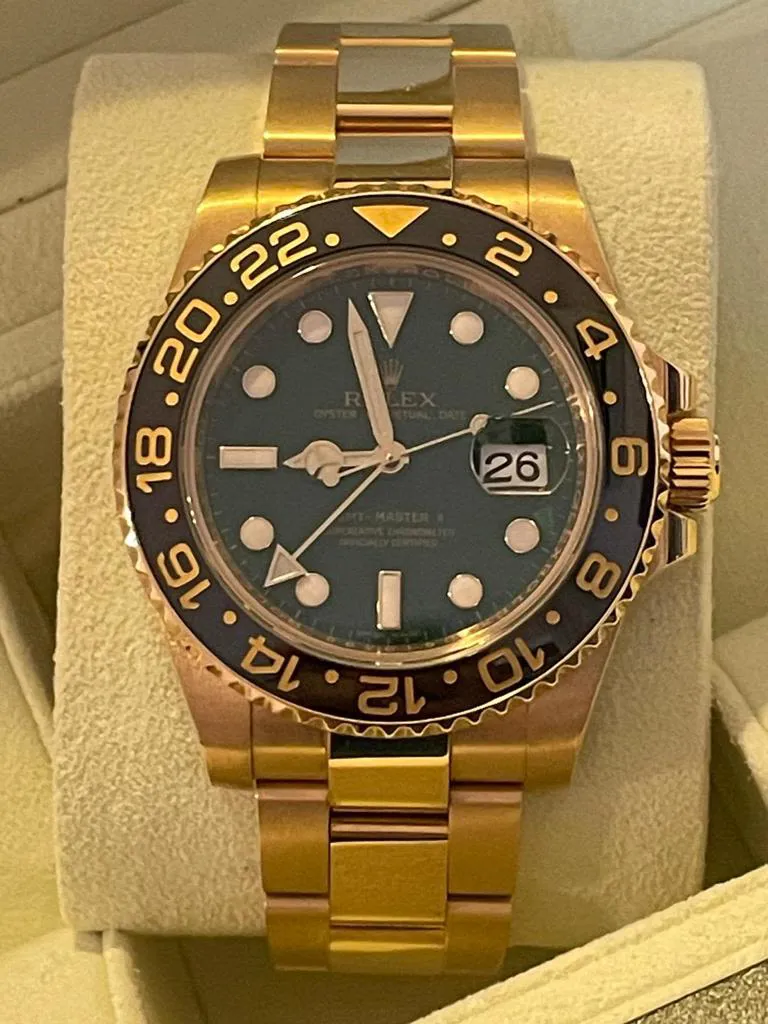 Rolex GMT-Master II 116718LN 40mm Yellow gold Green