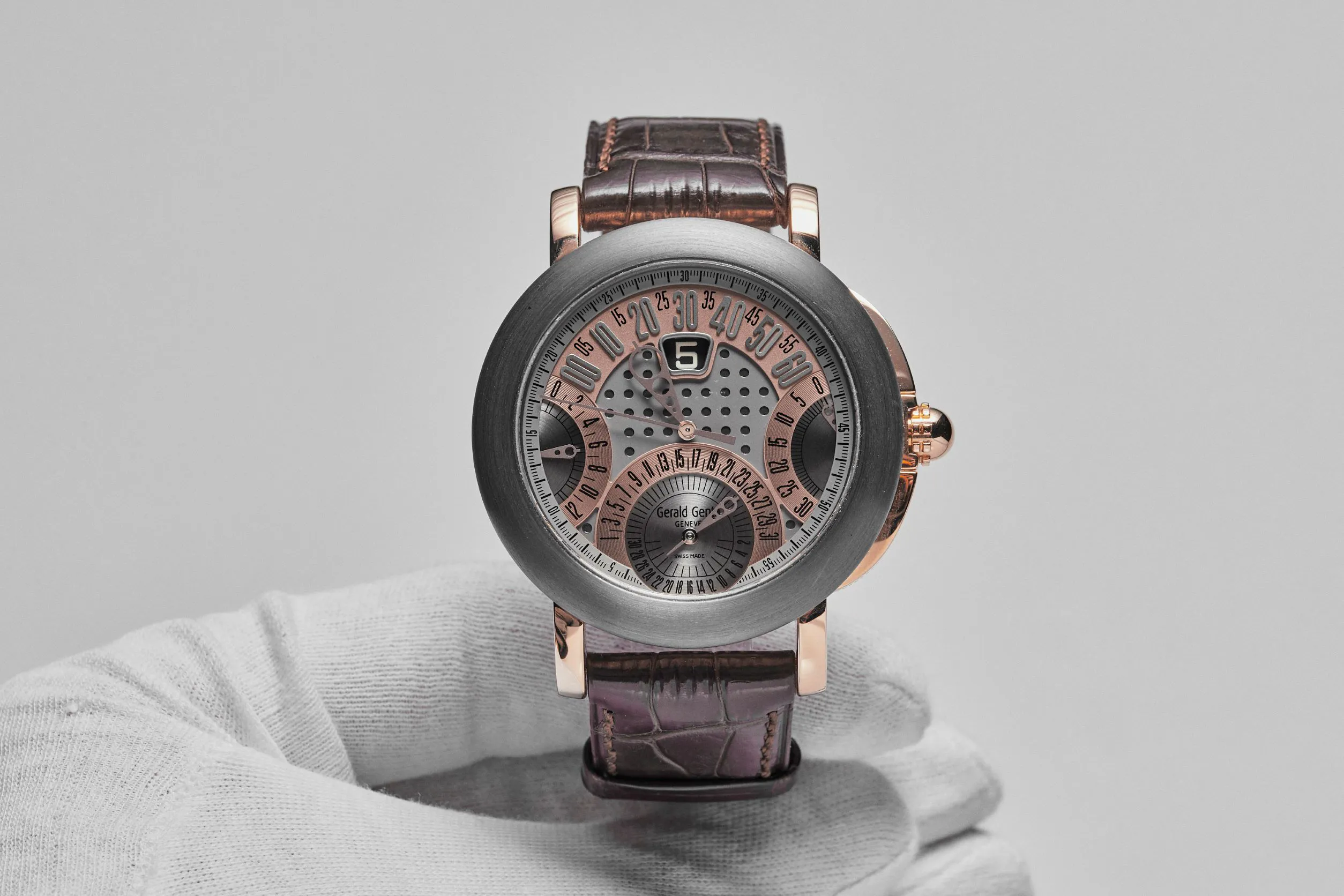 Gérald Genta Arena ABC.Y.55 45mm Rose gold and Tantalum Gray 1