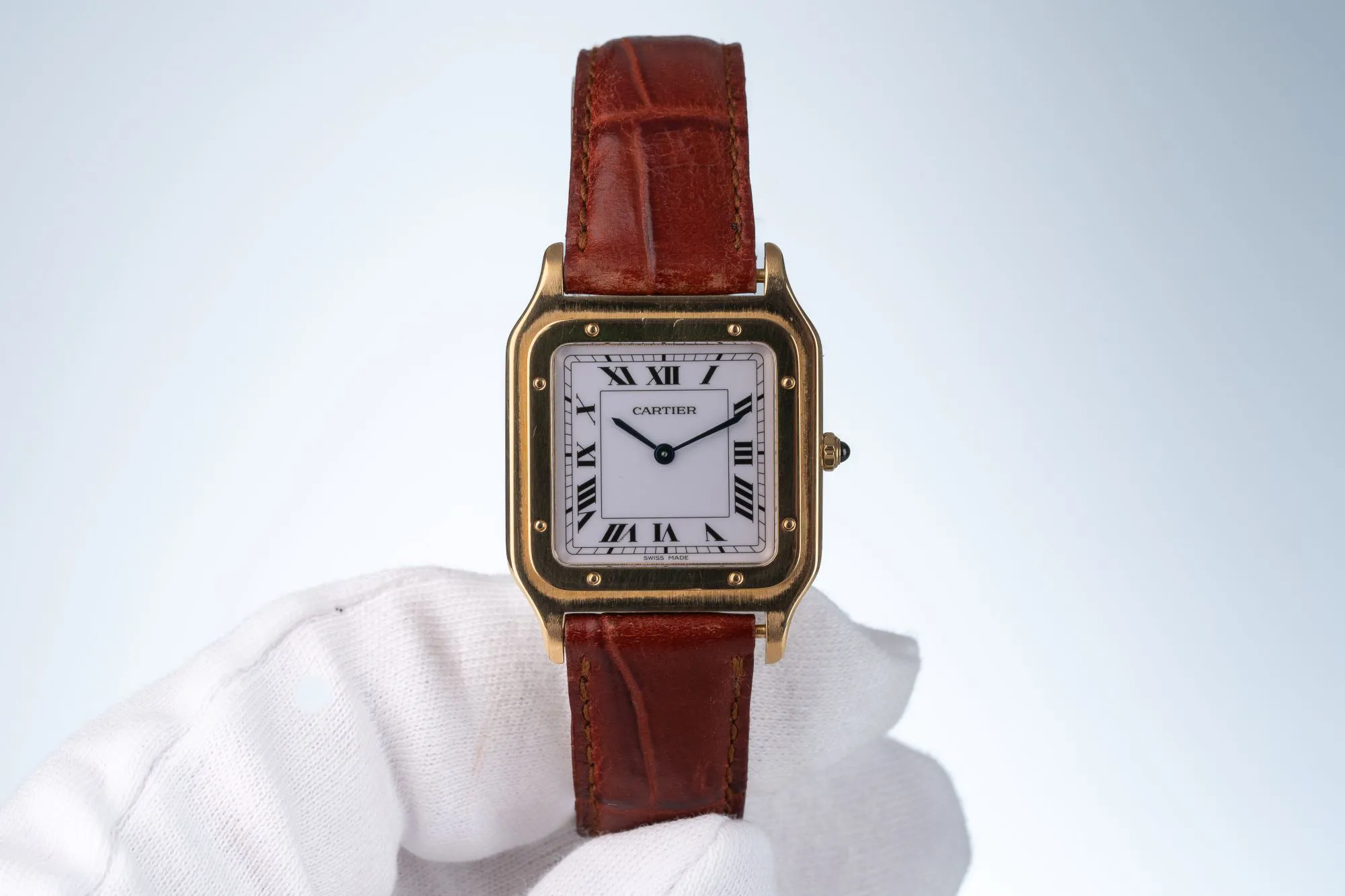 Cartier Santos Dumont 9606 36mm Yellow gold White 1