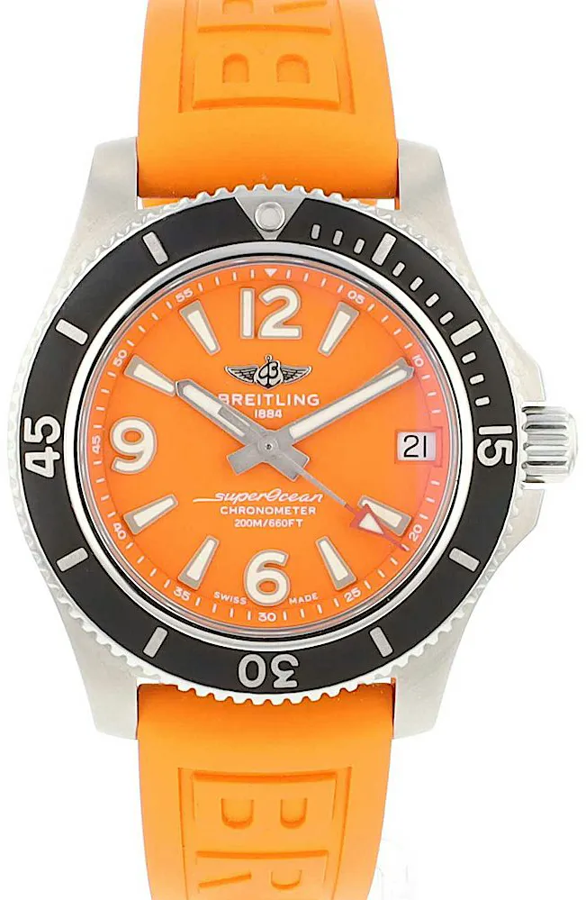 Breitling Superocean A17316 36mm Edelstahl Orange