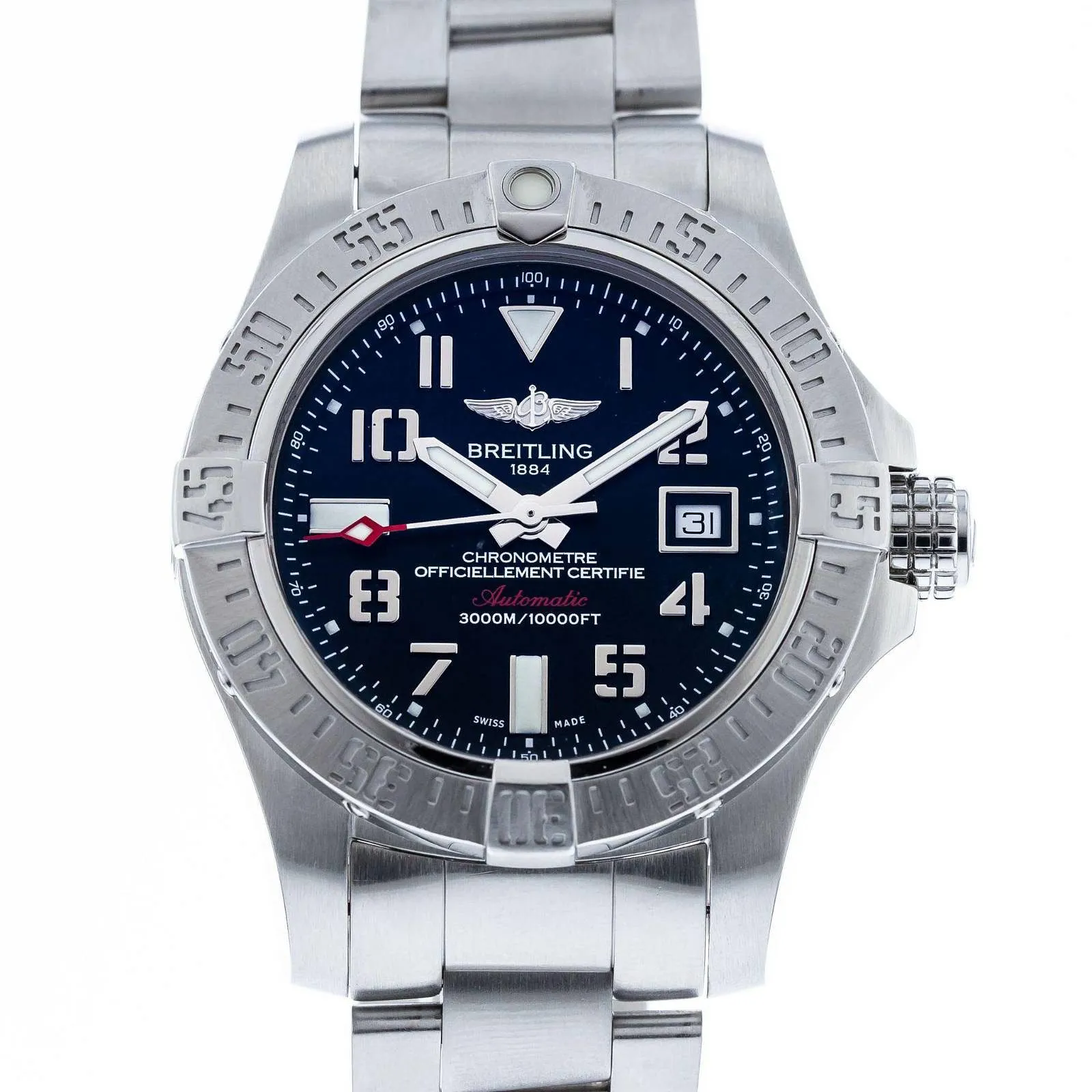 Breitling Avenger II Seawolf 45mm Stainless steel Black