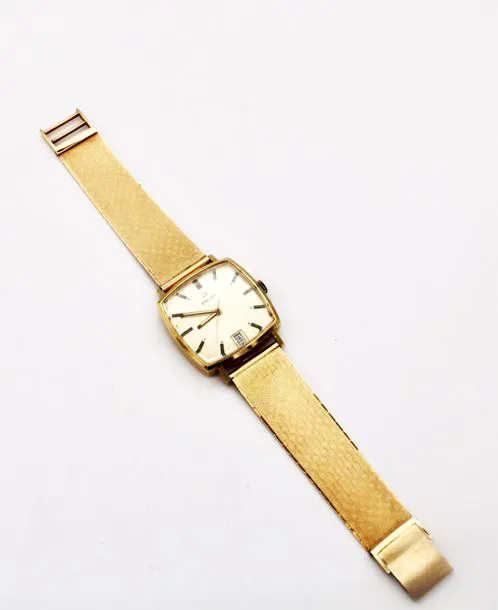 Enicar 34mm Yellow gold Champagne