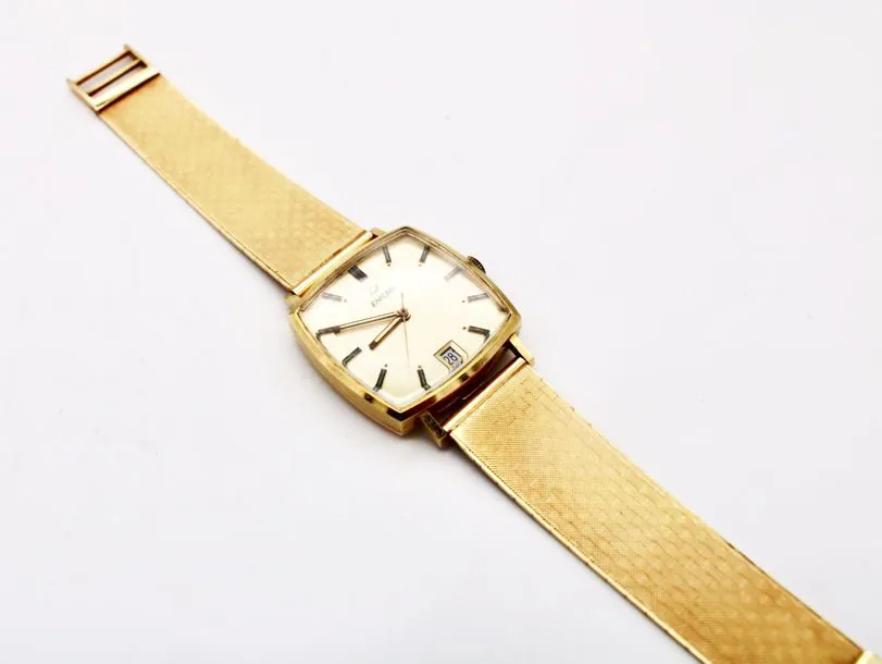 Enicar 34mm Yellow gold Champagne 1