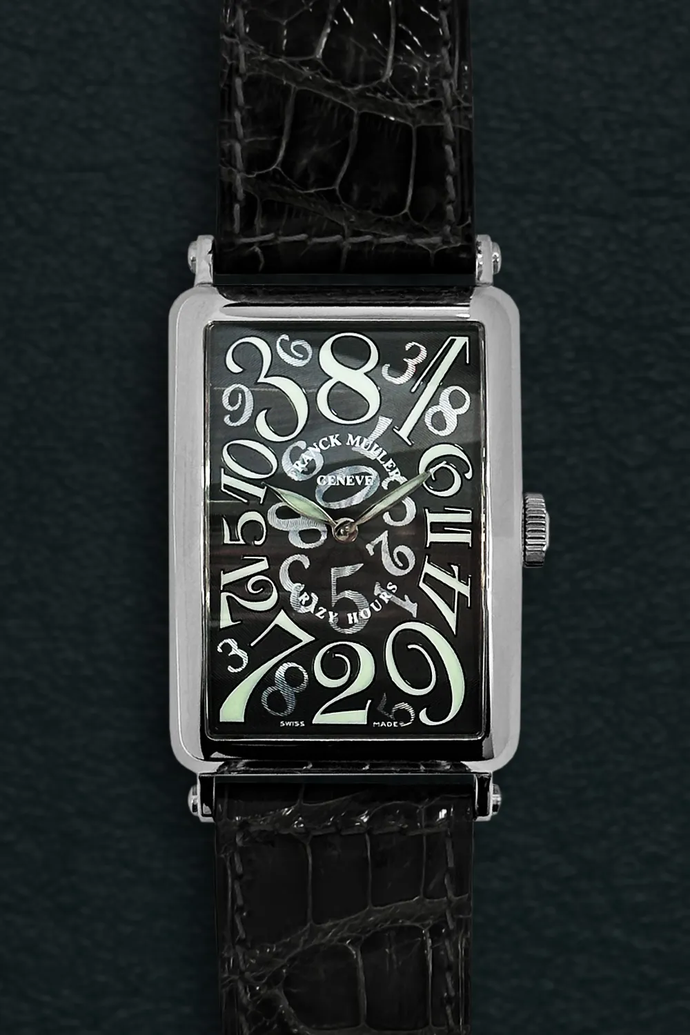 Franck Muller Long Island 1200 CH 32mm White gold Gray