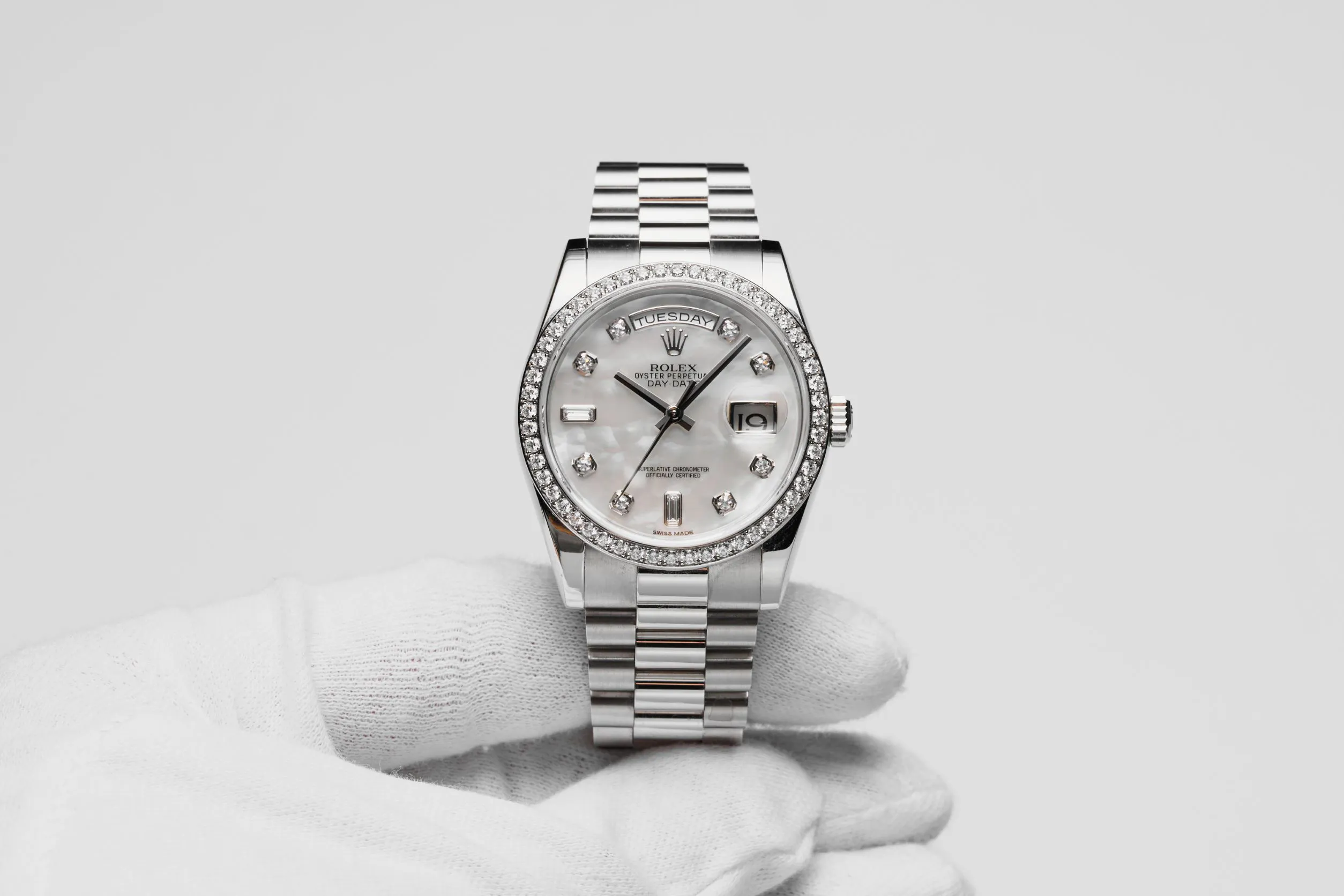 Rolex Day-Date 36 118346 36mm Platinum and Diamond Mother-of-pearl 5