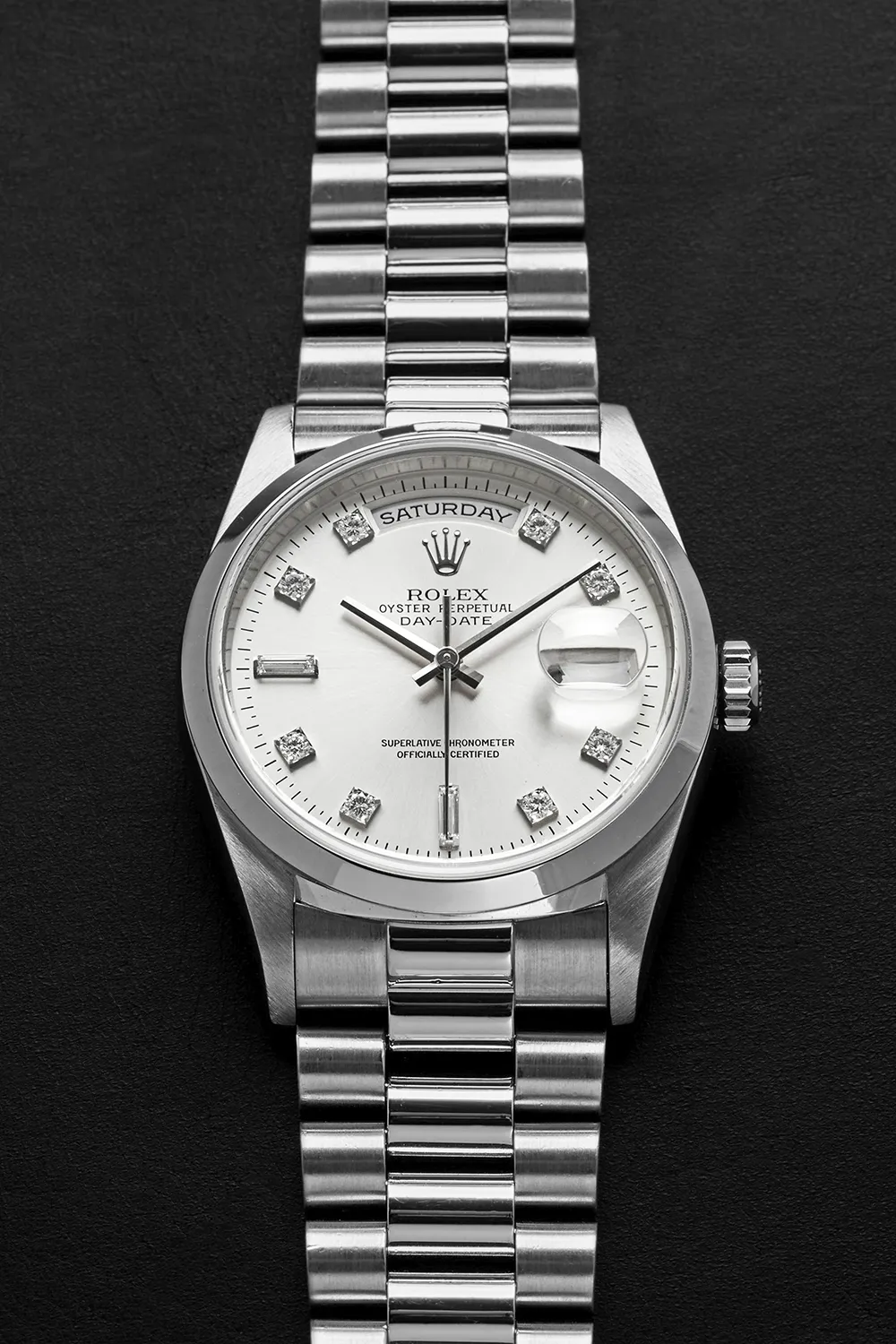 Rolex Day-Date 18206A 36mm Platinum Silver