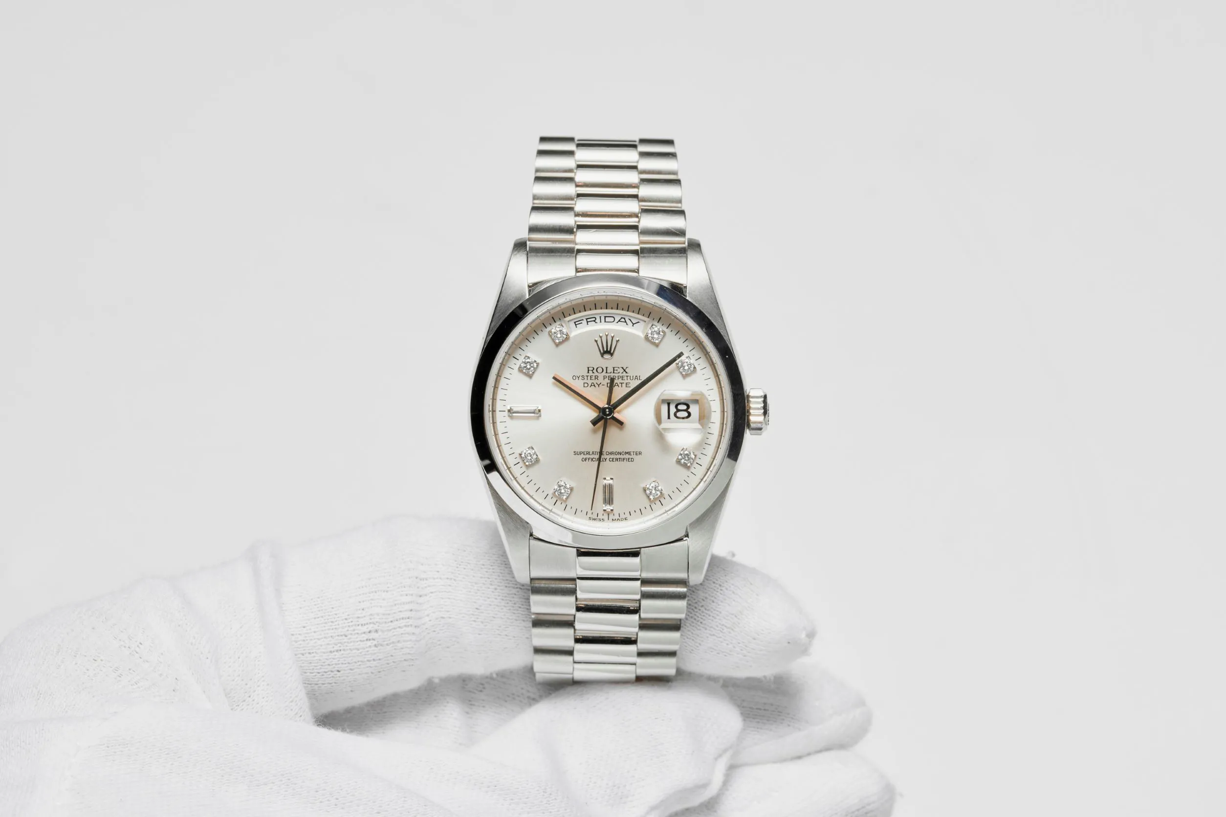 Rolex Day-Date 18206A 36mm Platinum Silver 2