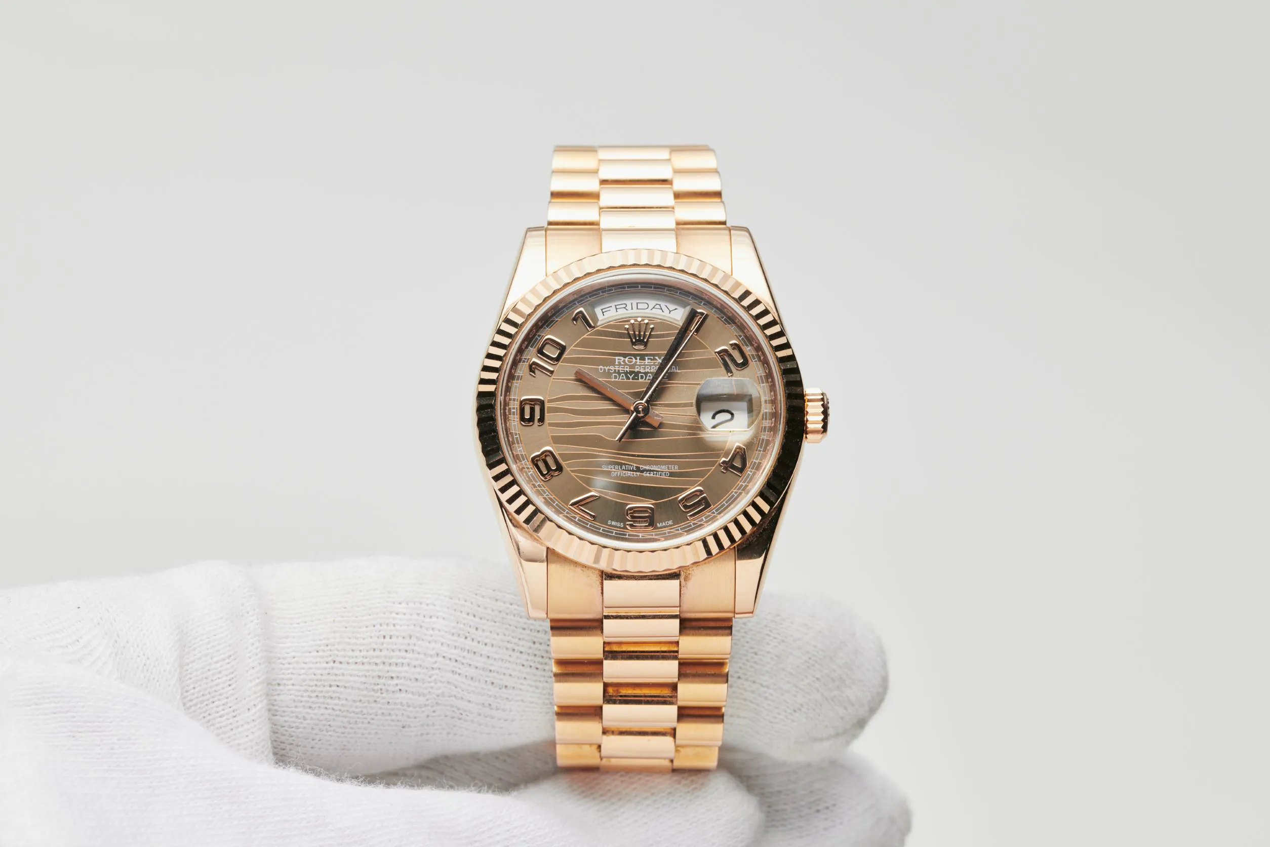 Rolex Day-Date 36 118235A 36mm Rose gold Brown 8