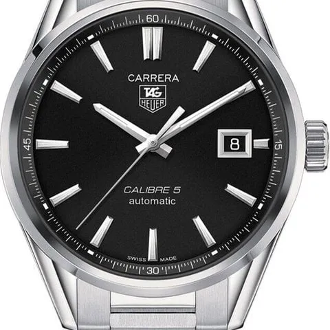 TAG Heuer Carrera Calibre 5 WAR211A.BA0782 39mm Stainless steel Black