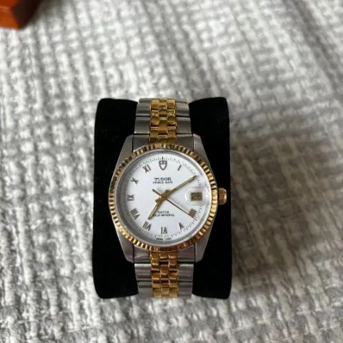 Tudor Prince Date 74033 34mm Stainless steel White