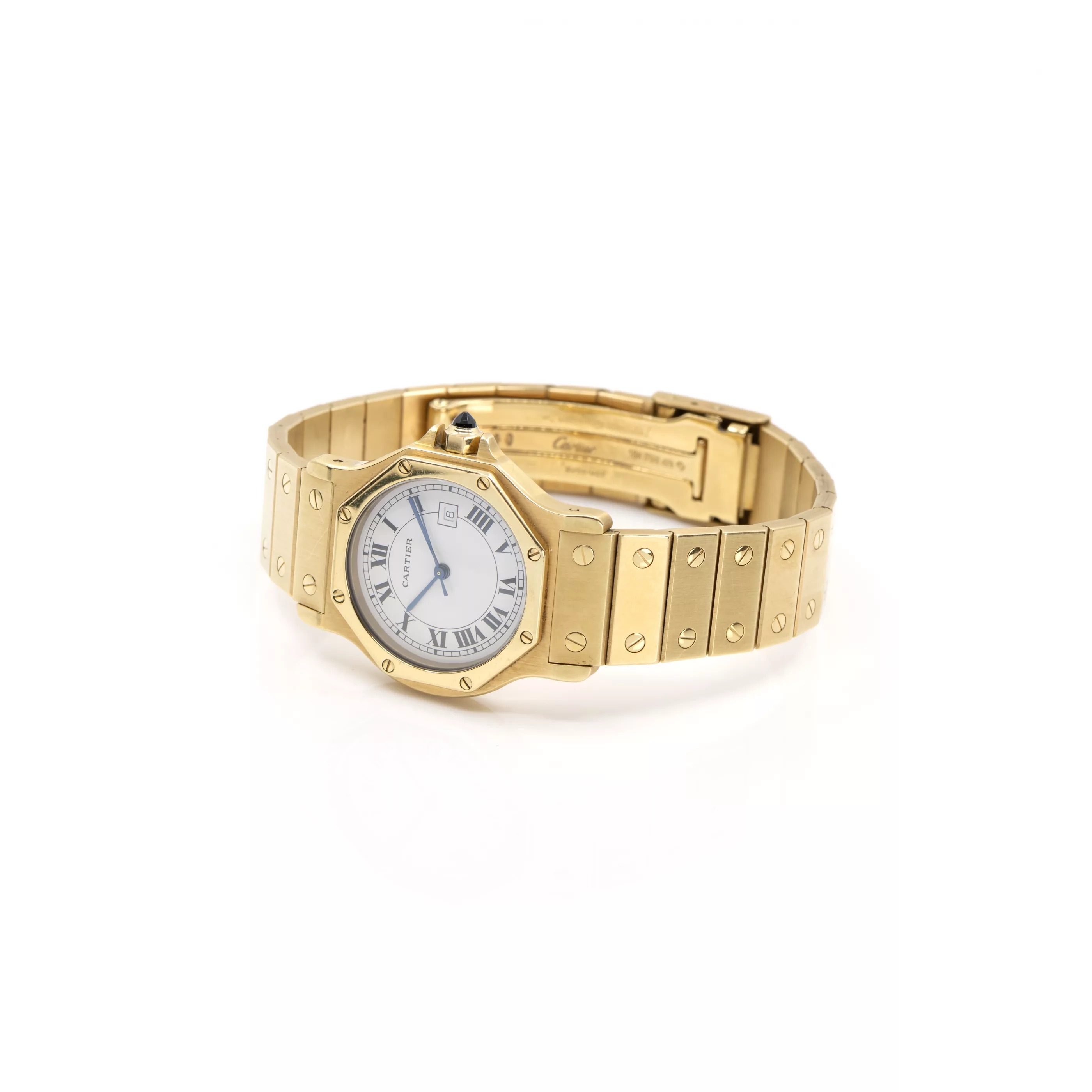 Cartier Santos Ronde 30mm Yellow gold White