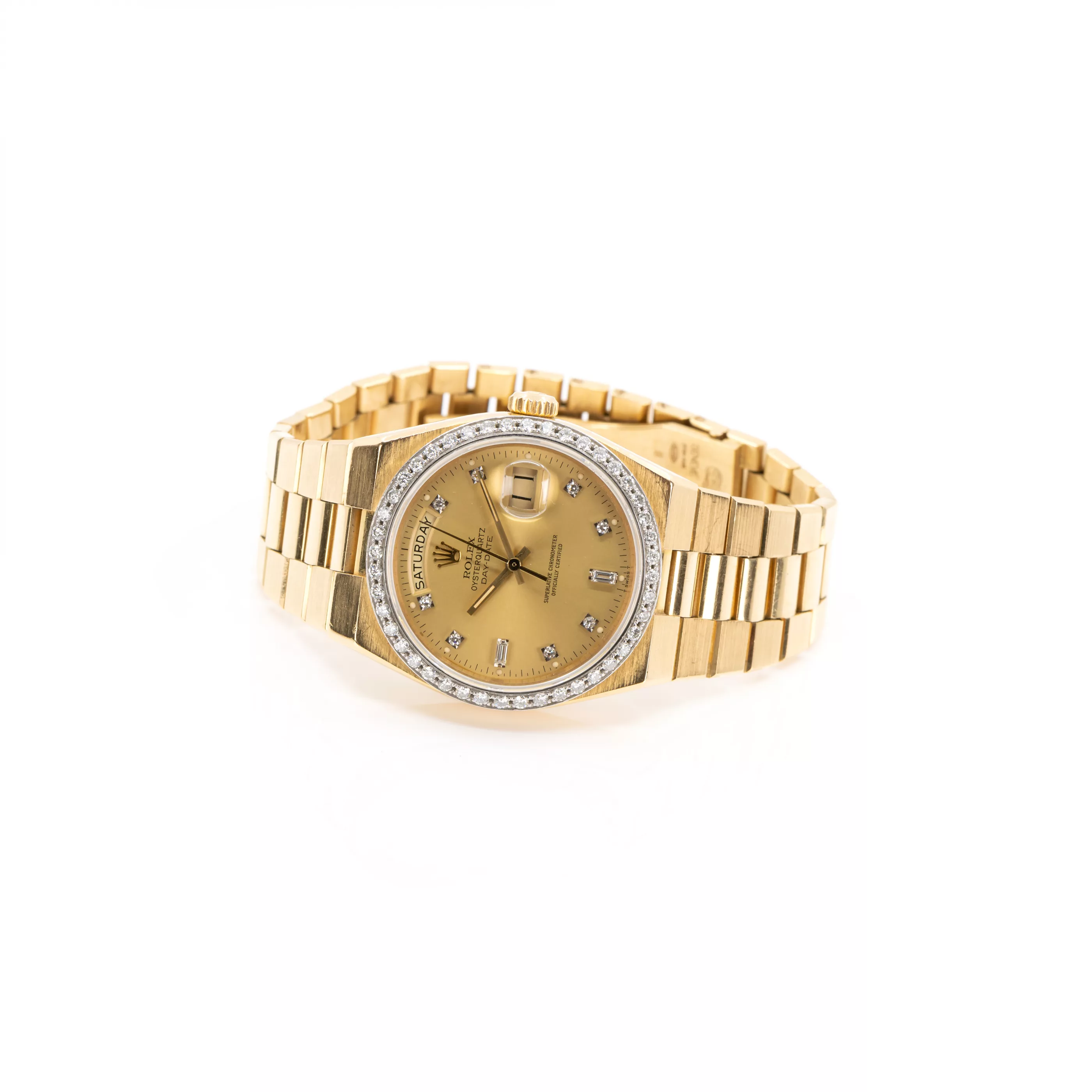 Rolex Day-Date Oysterquartz 19048 36mm Yellow gold and Diamond Gold 2