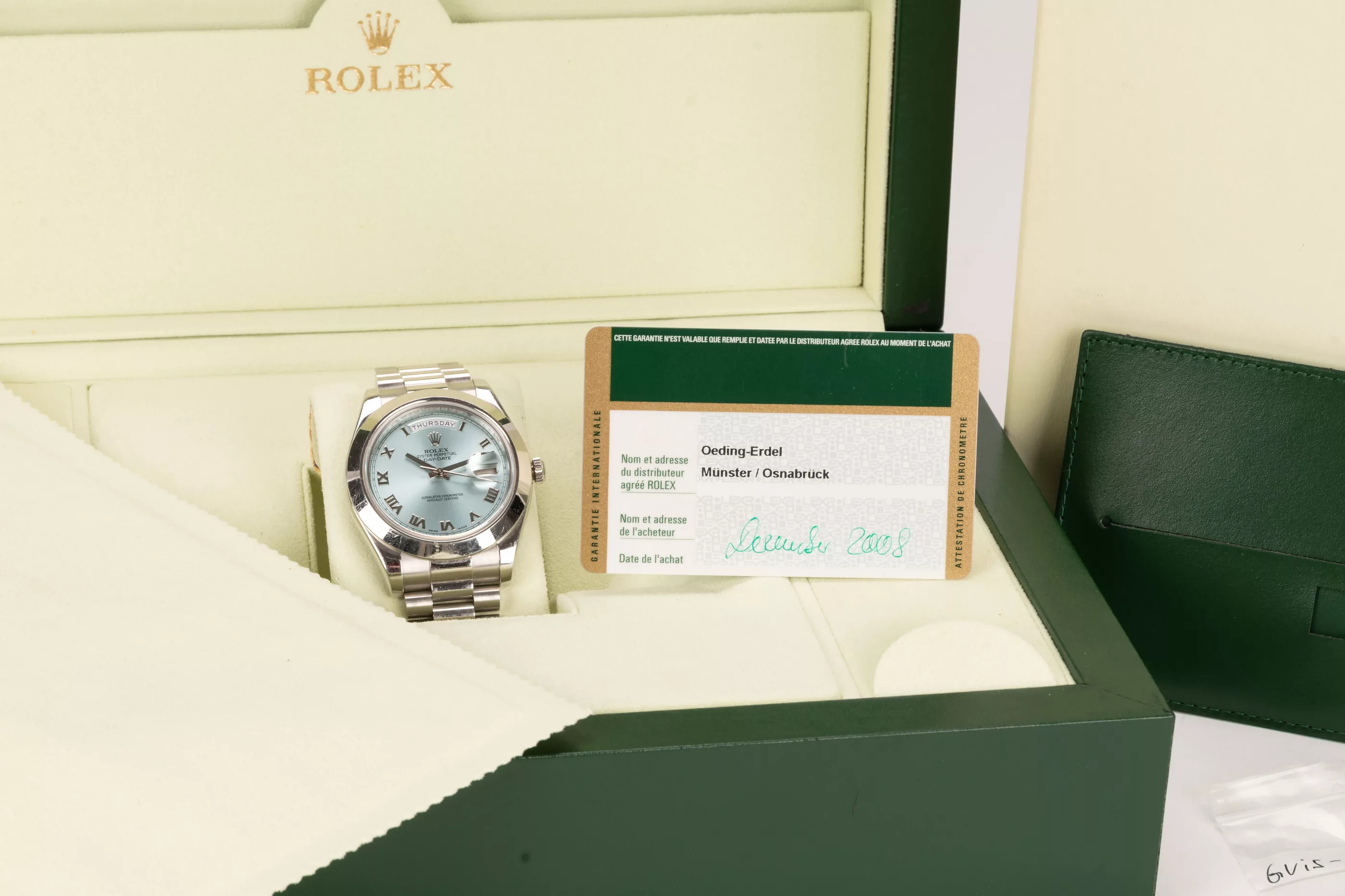 Rolex Day-Date II 218206 41mm Platinum Blue 6