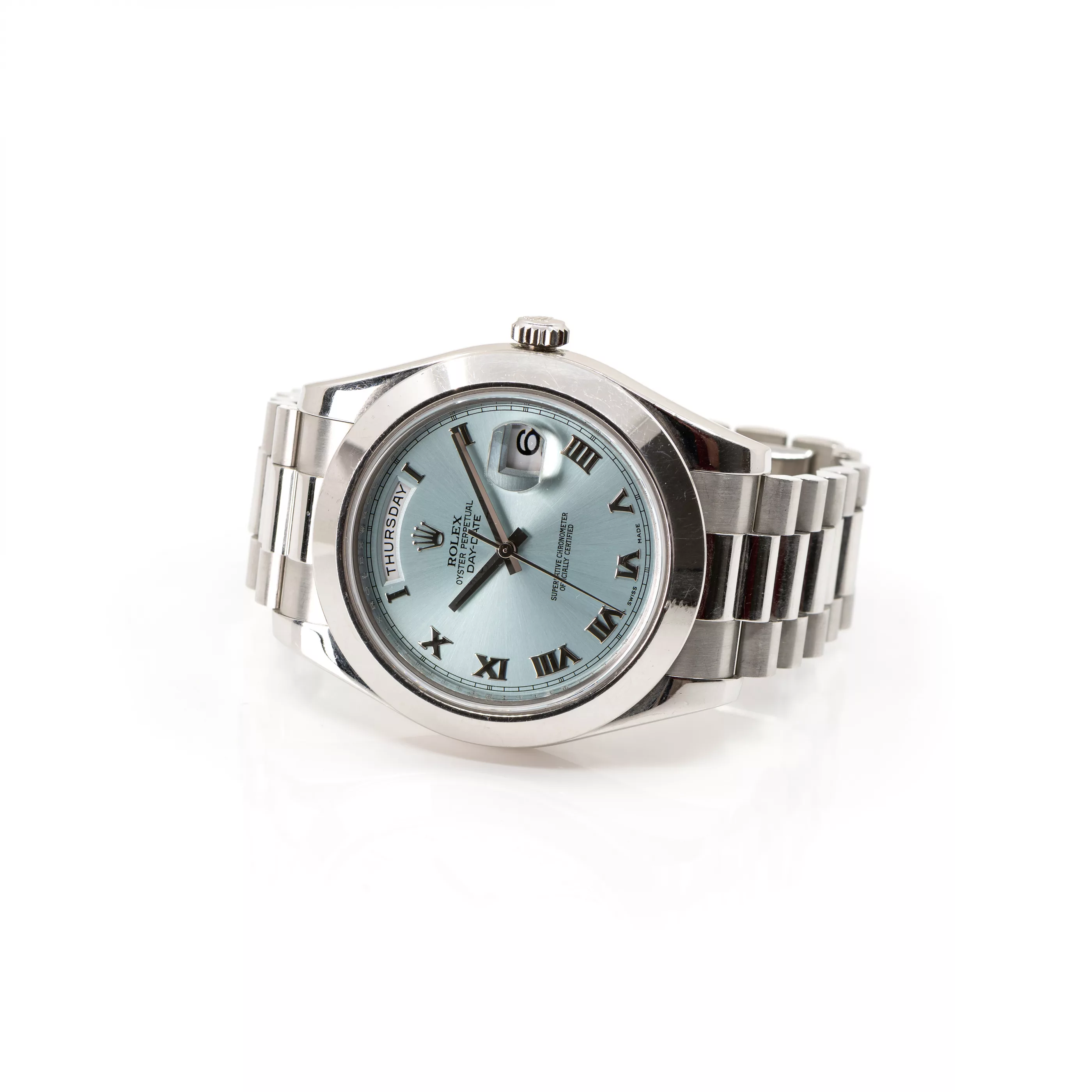 Rolex Day-Date II 218206 41mm Platinum Blue