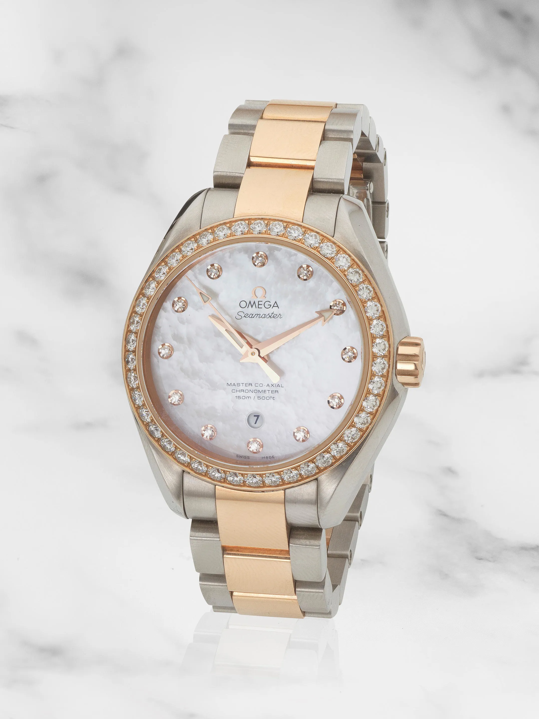 Omega Aqua Terra 231.25.34.20.55.005 35mm Sedna gold White