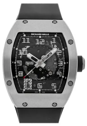 Richard Mille RM 005 RM005 AF WG 37mm White gold Black