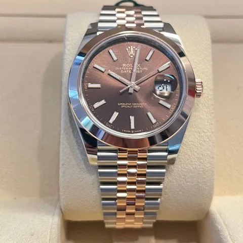 Rolex Datejust 41 126301 41mm Yellow gold and Stainless steel Brown