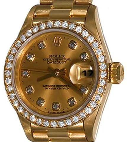 Rolex Lady-Datejust 69178 26mm Yellow gold Champagne