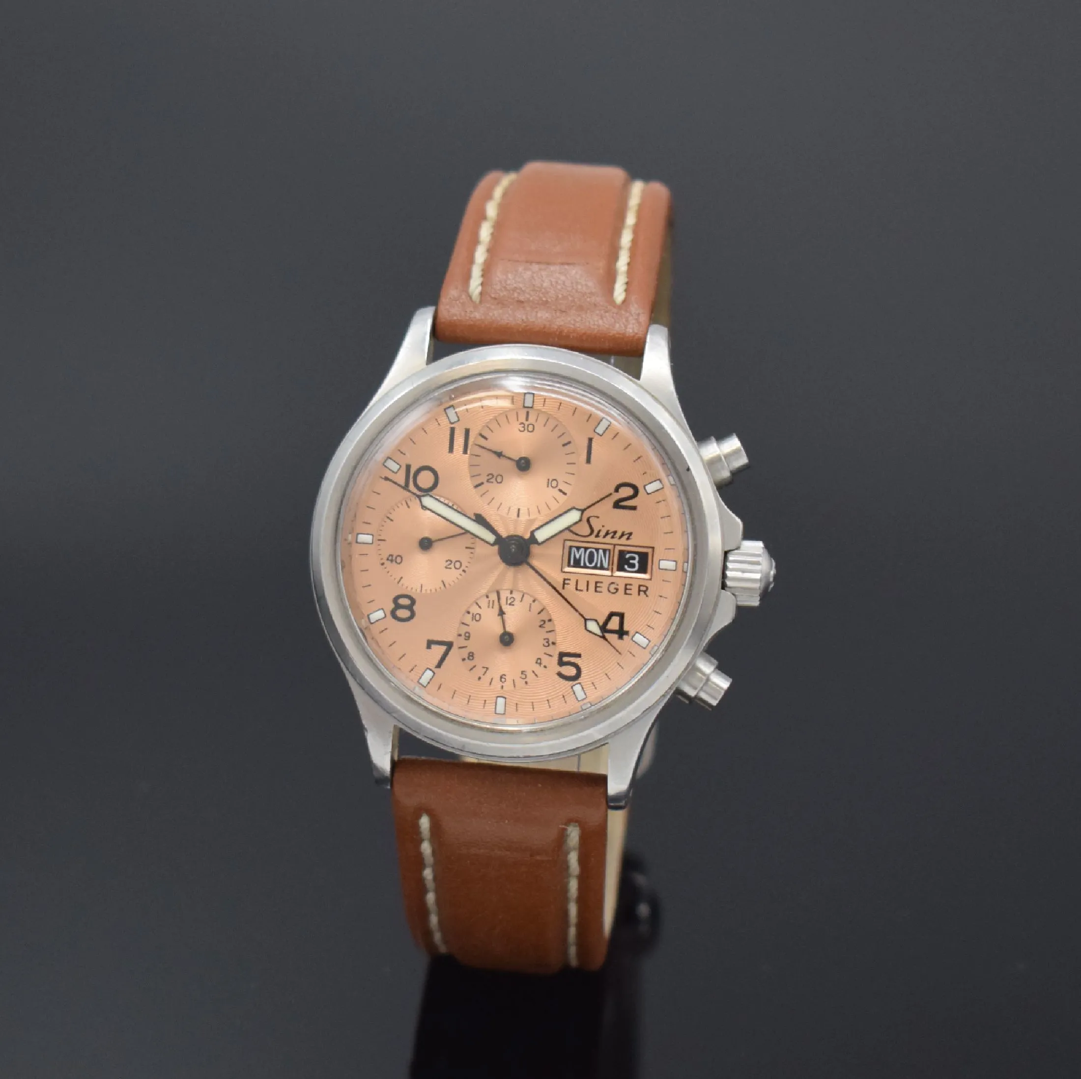 Sinn 38mm Stainless steel Salmon