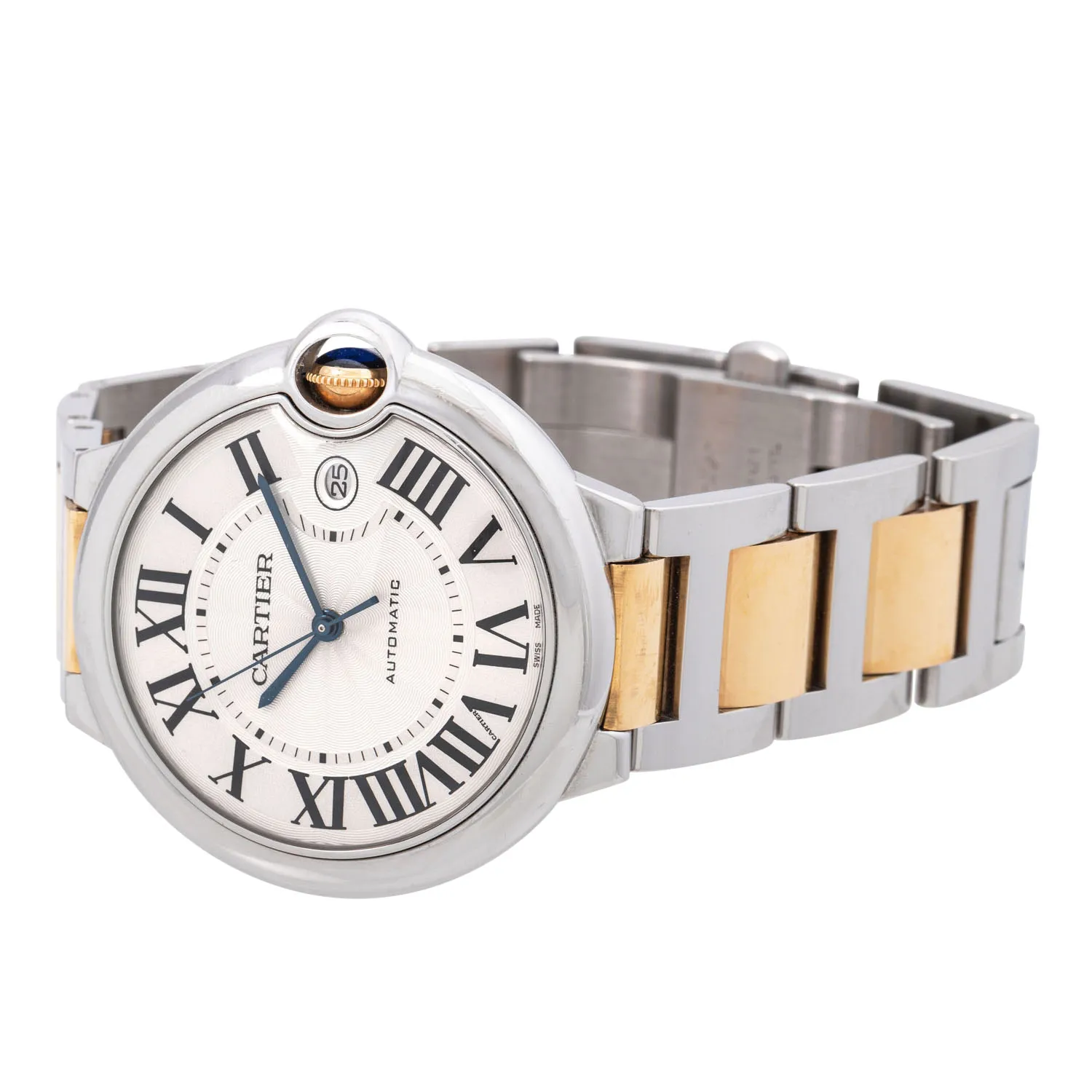 Cartier Ballon Bleu 3001 42mm Yellow gold and Stainless steel Silver 4