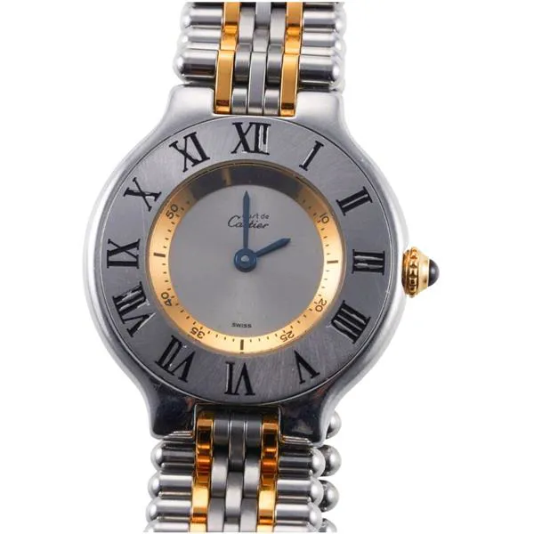 Cartier 21 Must de Cartier 1340 28mm Yellow gold and stainless steel Silver 3