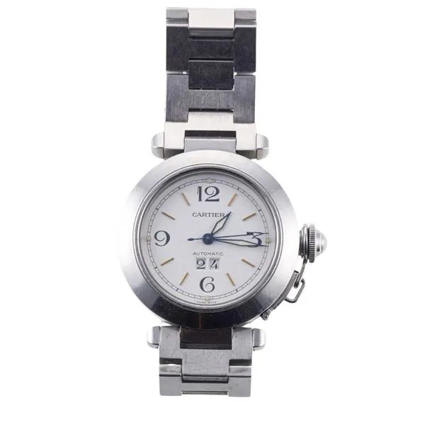 Cartier Pasha 2475 35mm Stainless steel White