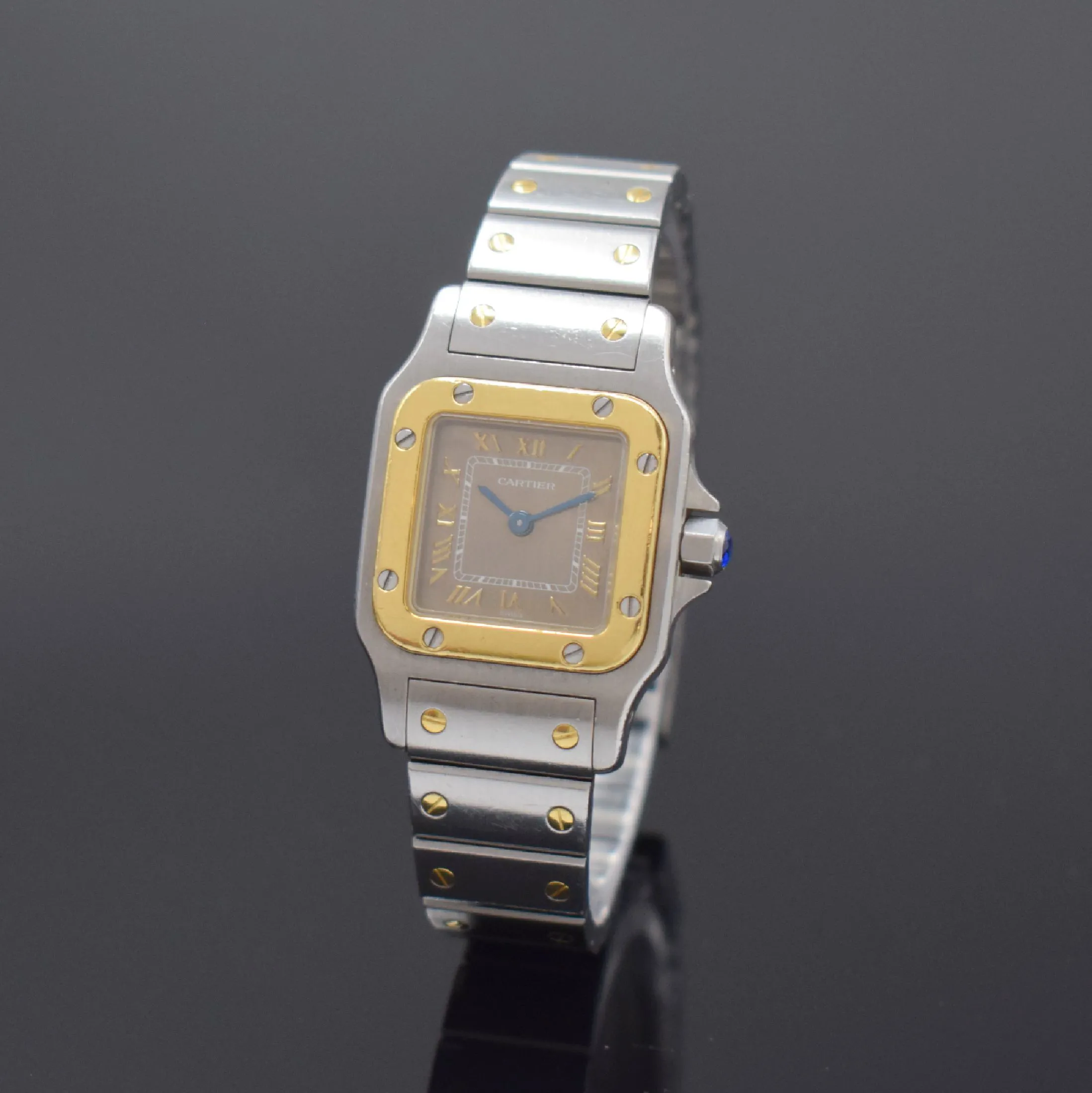 Cartier Santos 1057930 35mm Yellow gold and Stainless steel Brown