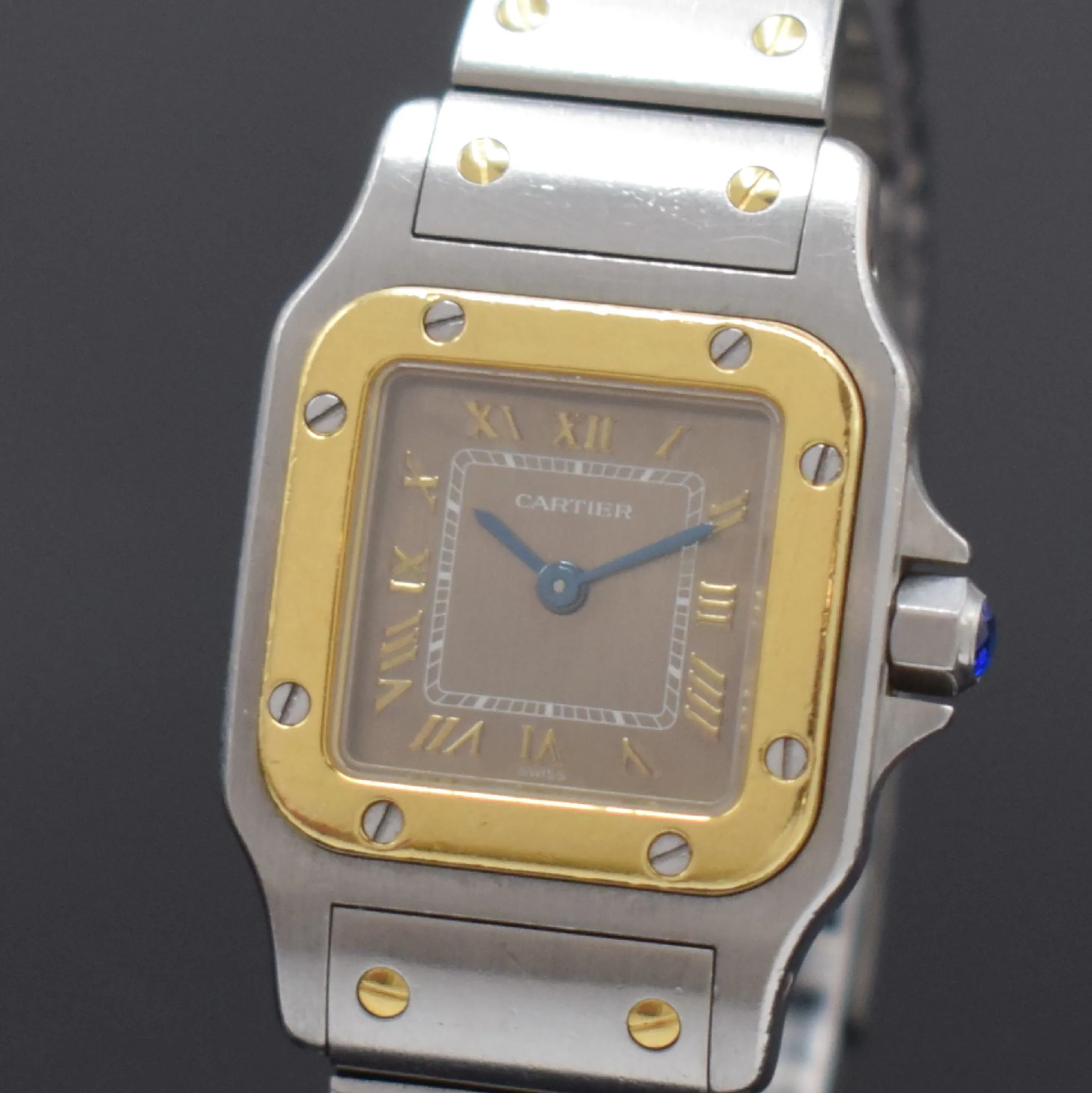 Cartier Santos 1057930 35mm Yellow gold and Stainless steel Brown 1